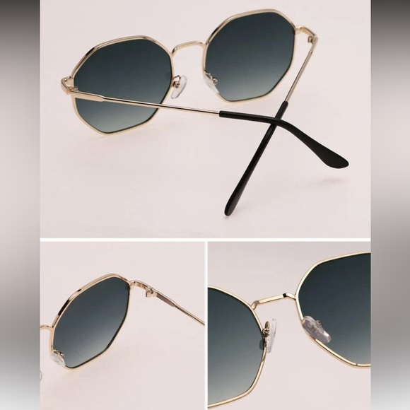3pcs Classic Metal Geometric Frame Sunglasses - Picture 3 of 5